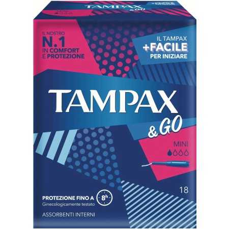 TAMPAX & GO ASSORBENTI MINI CON APPLICATORE PZ. 18
