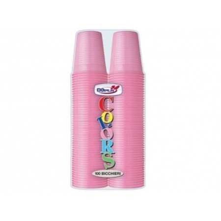 DOPLA COLORS BICCHIERI PLASTICA ROSA 200CC 2X50 PEZZI
