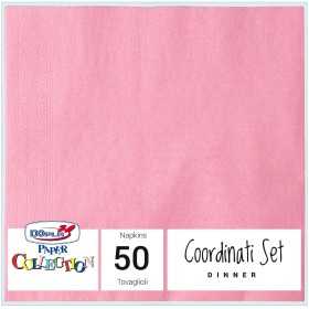 DOPLA COLORS TOVAGLIOLI DI CARTA 2 VELI ROSA 50 PEZZI