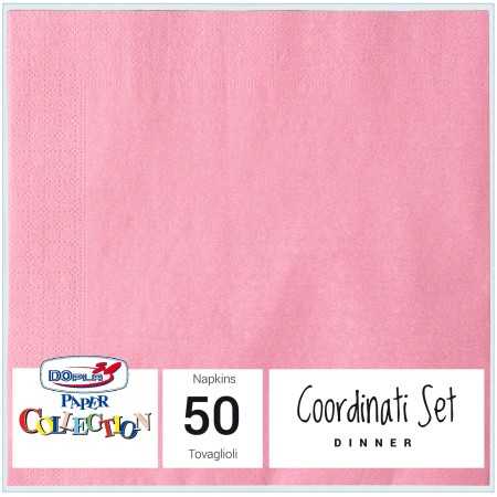 DOPLA COLORS TOVAGLIOLI DI CARTA 2 VELI ROSA 50 PEZZI