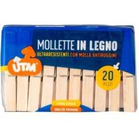 UTM MOLLETTE IN LEGNO PER STENDERE PANNI PZ. 20