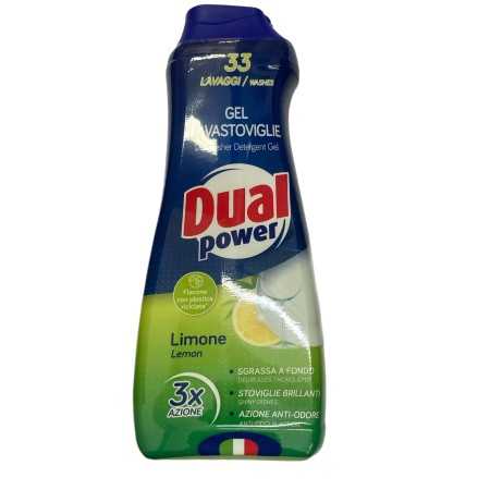 DUAL POWER DETERGENTE GEL PER LAVASTOVIGLIEL LIMONE 33 LAVAGGI