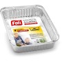FOLI' VASCHETTA IN ALLUMINIO CON COPERCHIO 4 PORZIONE 2 PEZZI