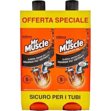 MR MUSCLE IDRAULICO DISGORGANTE GEL 2 PEZZI 1 LITRO + 1 LITRO