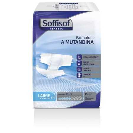 SOFFISOF PLUS PANNOLONI A MUTANDINA LARGE 15 PEZZI