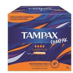 TAMPAX COMPAK ASSORBENTI INTERNI SUPER PLUS 16 TAMPONI