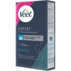 VEET EXPERT STRISCE DEPILATORIE GAMBE E CORPO PELLI SENSIBILI