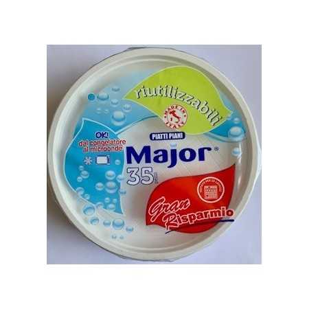 MAJOR PIATTI DI PLASTICA PIANI RIUTILIZZABILI PEZZI 35