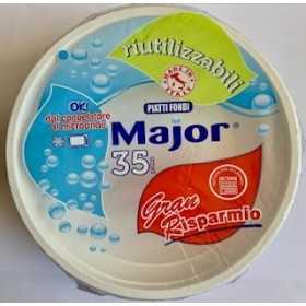 MAJOR PIATTI PLASTICA RIUTILIZZABILI FONDI 35