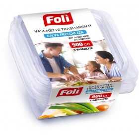 FOLI' CONTENITORE ALIMENTARE SALVAFRESCHEZZA 500CC 5 PEZZI