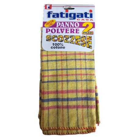 FATIGATTI PANNOPOLVERE SCOZZESE 2PZ.50X50CM.