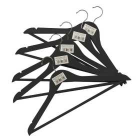 IRGE GRUCCIA OMETTI IN LEGNO NERO PER VESTITI PZ. 5