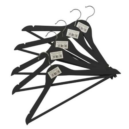 IRGE GRUCCIA OMETTI IN LEGNO NERO PER VESTITI PZ. 5