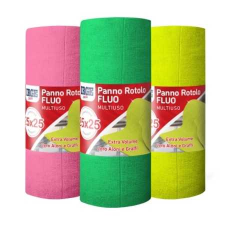 IRGE PANNO ROTOLO FLUO MULTIUSO CM. 25x25 PEZZI 15