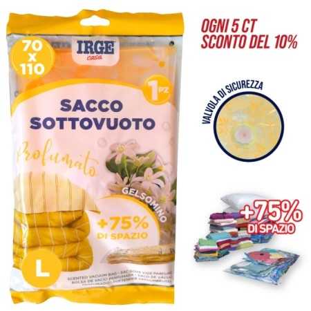 IRGE SACCO BUSTA SOTTOVUOTO PROFUMATO JASMINE CON VALVOLA DI