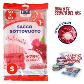IRGE SACCO BUSTA SOTTOVUOTO PROFUMATO ROSA CON VALVOLA DI