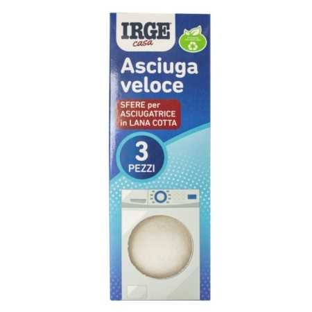 IRGE SFERE ASCIUGATRICE IN LANA COTTA PZ. 3
