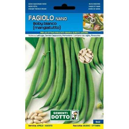 SEMI DI FAGIOLO NANO MANGIATUTTO BOBY BIANCO GR. 250