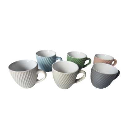 SET 6 TAZZE CAFFE 100 ML ONDE 5,5CM