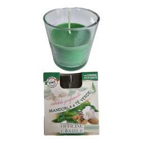 Candela profumata Mandorla te verde con bicchiere