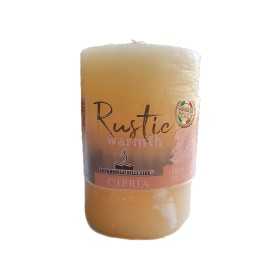 CANDELA DI CERA RUSTICO PROFUMATA CIPRIA CM. 7x10h