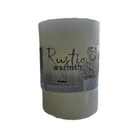 CANDELA DI CERA RUSTICO PROFUMATA MUSCHIO BIANCO CM. 7x10h