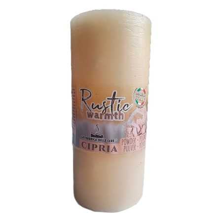 CANDELA MOCCOLO DI CERA RUSTICO PROFUMATO CIPRIA CM.6x14h.