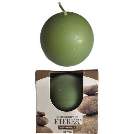 ETEREA CANDELA SFERA DI CERA PROFUMATA TALCO CM. 8