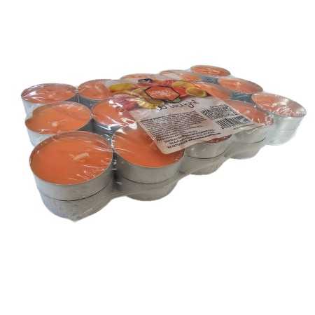 TEA-LIGHT CANDELE PROFUMATE ARANCIA E LIMONE PZ. 30