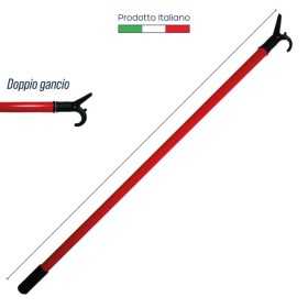 IRGE ASTA APPENDIABITI IN PLASTICA ROSSA CON DOPPIO GANCIO CM.