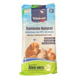 VITAKRAFT SALVIETTE NATURAL AL 99% DI ACQUA CON ESTRATTO ALOE