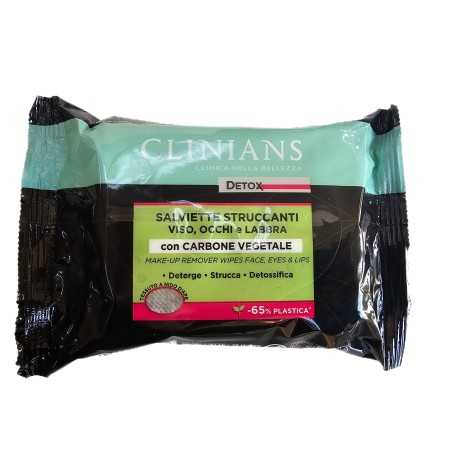 CLINIANS SALVIETTE STRUCCANTI DETOX – VISO, OCCHI E LABBRAA 25PZ