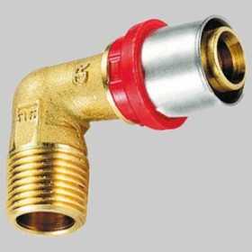 TIEMME RACCORDO CURVO MASCHIO A PRESSARE 16 x 1/2 POLL.