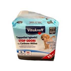 VITAFRAFT TAPPETINI IGIENICI CON CARBONE MULTIUSO PER CANI E GATTI CM. 60x60 PZ. 15