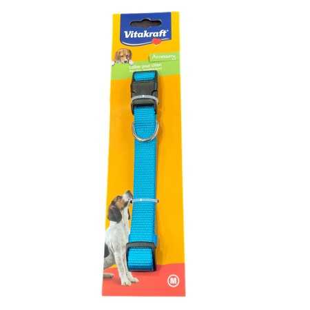 VITAKRAFT COLLARE PER CANI IN NYLON AZZURRO CM. 2,0x47 TAGLIA M