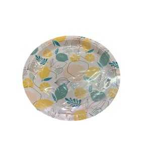 IRGE PIATTI PIANI DI CARTA MODELLO LIMONI DIAM. 22 CM. PZ. 8