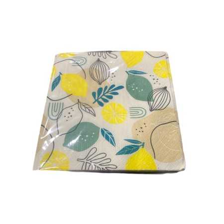 IRGE TOVAGLIOLI DI CARTA MODELLO LIMONI CM. 33x33 PZ. 20