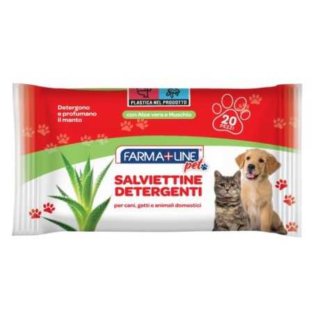 FARMALINE SALVIETTE PROFUMATE PER CANI E GATTI PZ. 20
