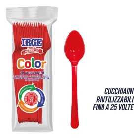 IRGE CUCCHIAINO IN PLASTICA PP ROSSO PZ. 20
