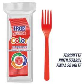 IRGE FORCHETTA IN PLASTICA PP ROSSA PZ. 20
