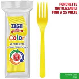 IRGE FORCHETTE DI PLASTICA PP COLORE GIALLO PZ. 20