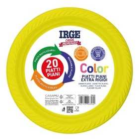 IRGE PIATTI DI PLASTICA PIANI YELLOW PZ. 20