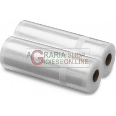 Conf. 2 EMBOSSED ROLLS FOR VACUUM CM. 15 x 600