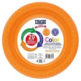 IRGE PIATTI DI PLASTICA DESSERT ORANGE PZ. 20