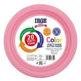 IRGE PIATTI DI PLASTICA PIANI ROSA PZ. 20