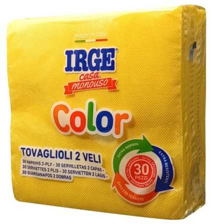 IRGE TOVAGLIOLI DI CARTA 2 VELI CM. 33x33 GIALLO PZ. 30