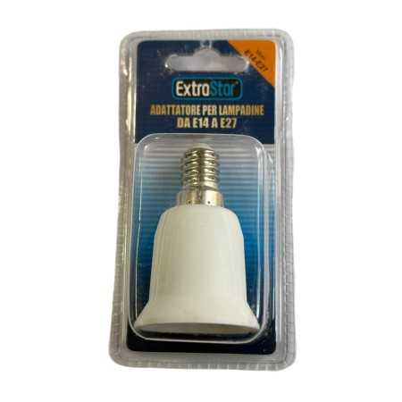 EXSTRASTAR ADATTATORE PER LAMPADINE DA E14 A E27 ART. E14-E27