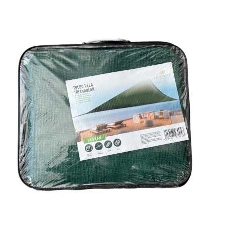 VELA RETE PARASOLE TRIANGOLARE DI COLORE VERDE 5x5x5