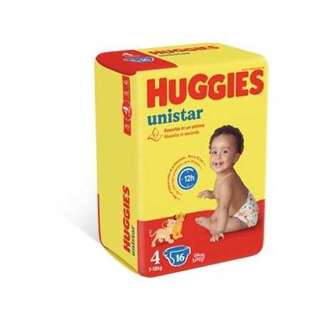 HUGGIES PANNOLINI UNISTAR 4 (7-18KG) 16