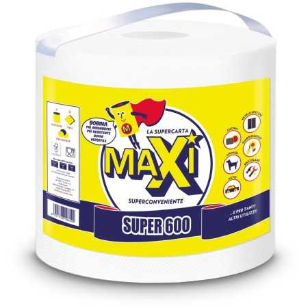MAXI BOBINOTTO SUPER 600 COMPATTO CARTA ASCIUGATUTTO